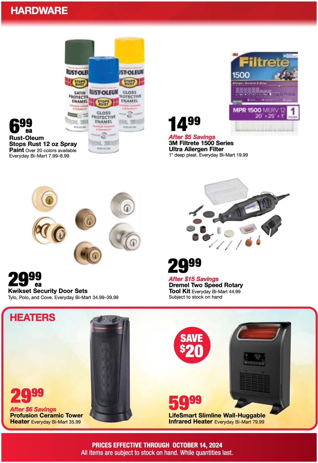 Weekly ad Bi-Mart 10/08/2024 - 10/14/2024