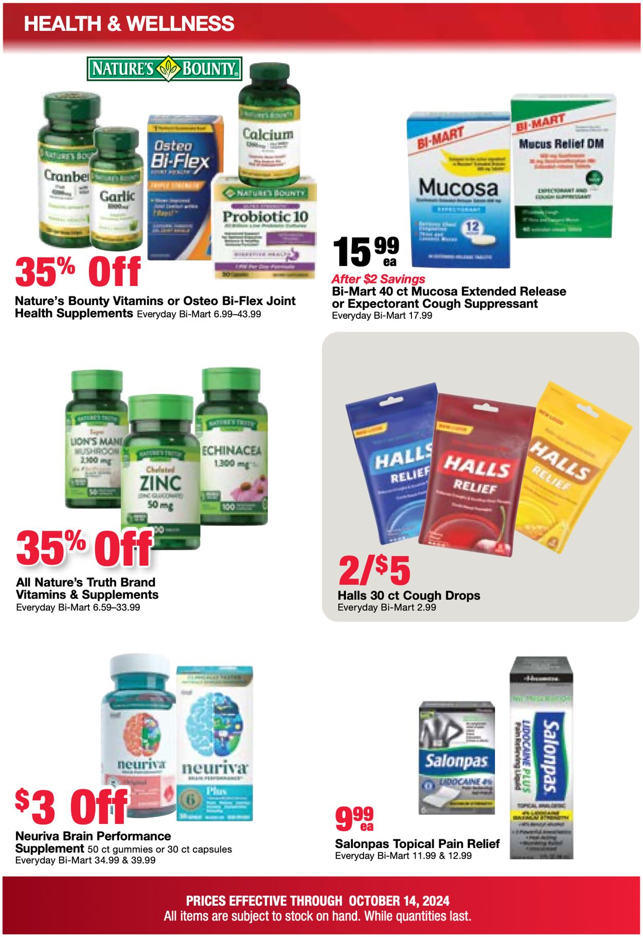 Weekly ad Bi-Mart 10/08/2024 - 10/14/2024