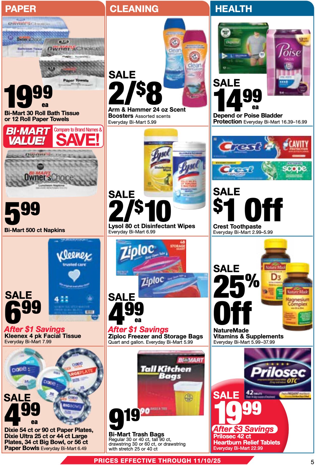 Weekly ad Bi-Mart 10/29/2025 - 11/05/2025