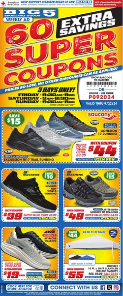 Weekly ad Big  5 09/20/2024 - 09/22/2024