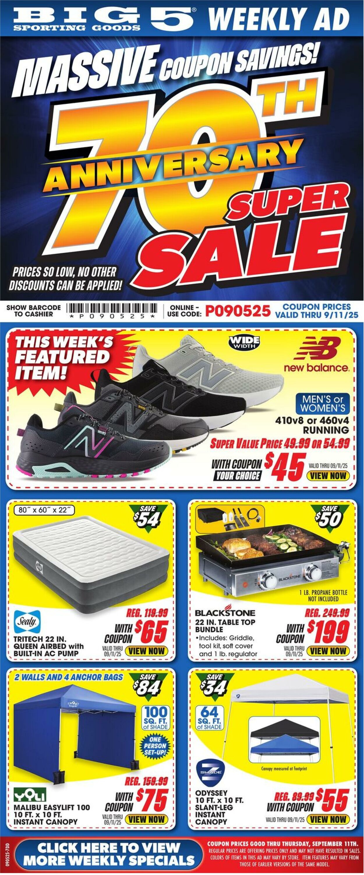 Weekly ad Big  5 09/05/2025 - 09/11/2025