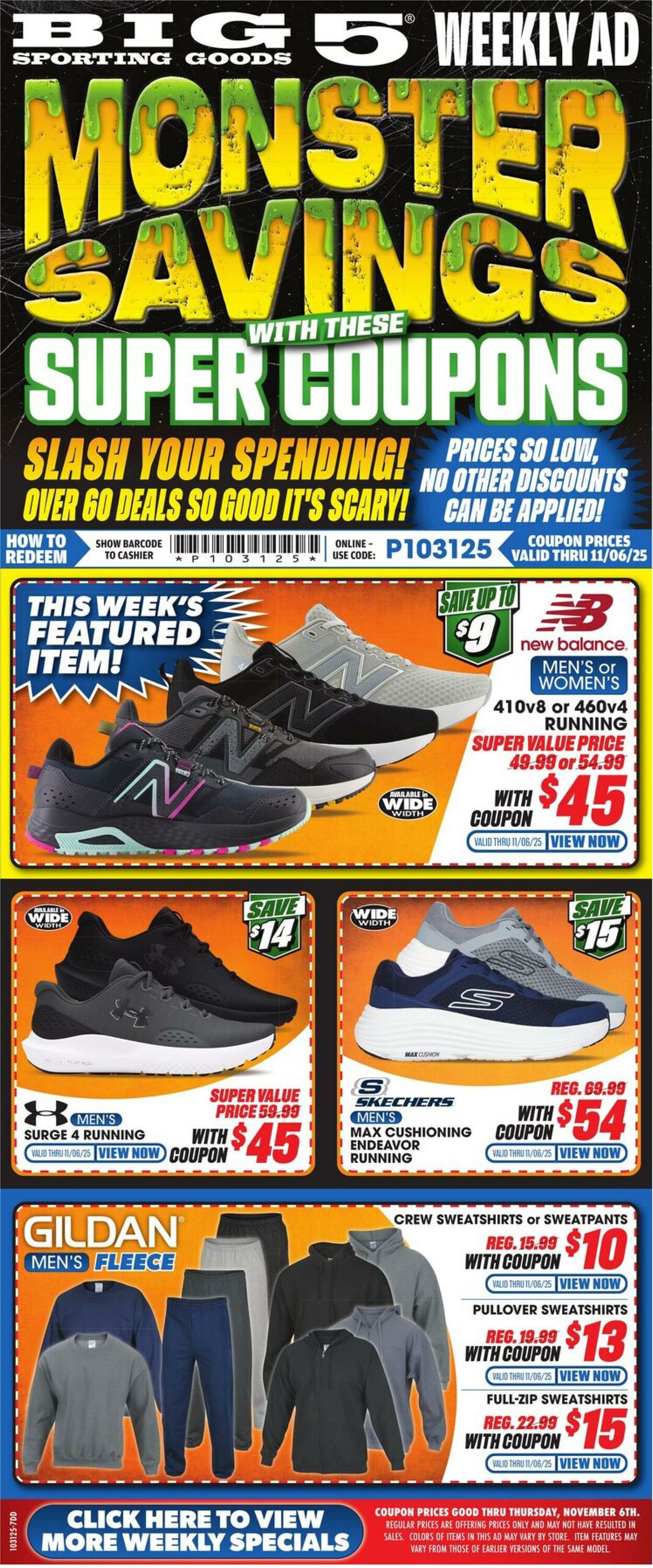 Weekly ad Big  5 10/31/2025 - 11/06/2025