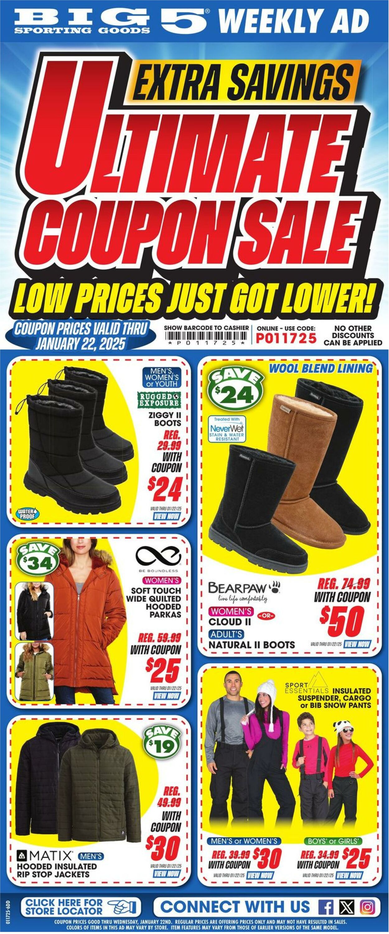 Weekly ad Big  5 01/17/2025 - 01/22/2025