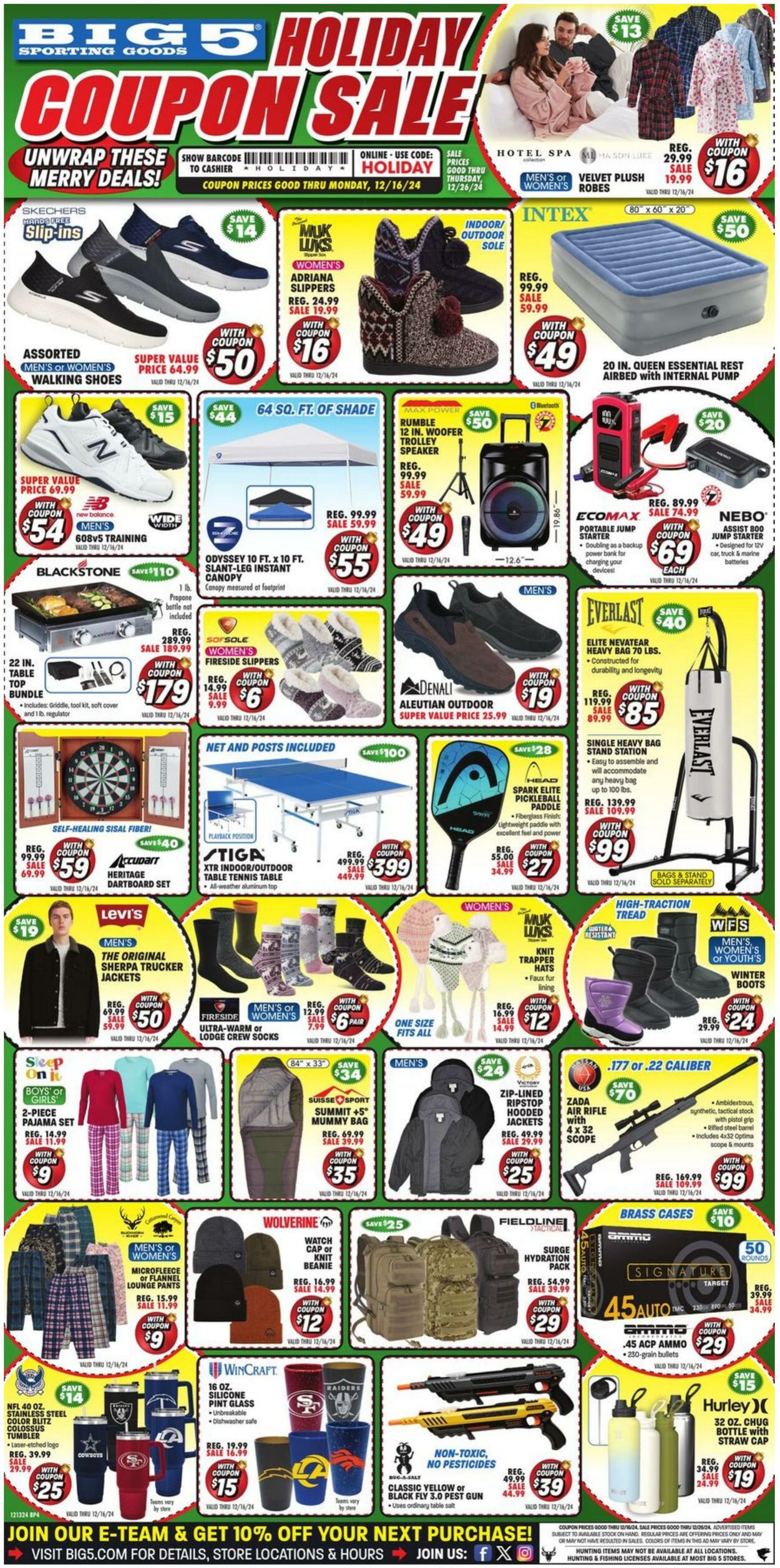 Weekly ad Big  5 12/13/2024 - 12/16/2024