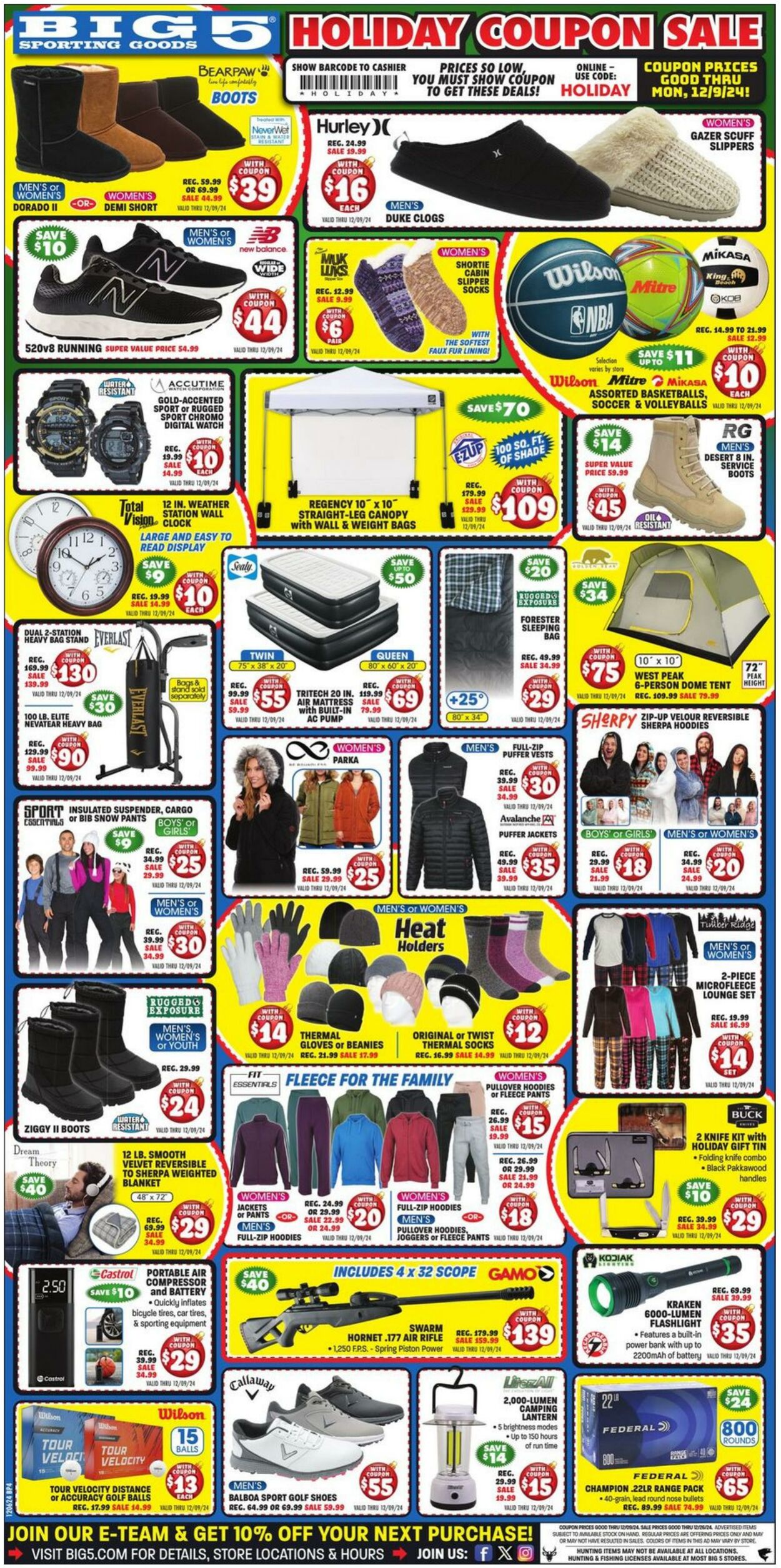 Weekly ad Big  5 12/06/2024 - 12/09/2024