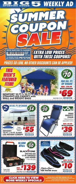 Weekly ad Big  5 07/27/2025 - 07/31/2025