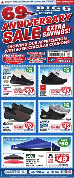 Weekly ad Big  5 09/13/2024 - 09/15/2024