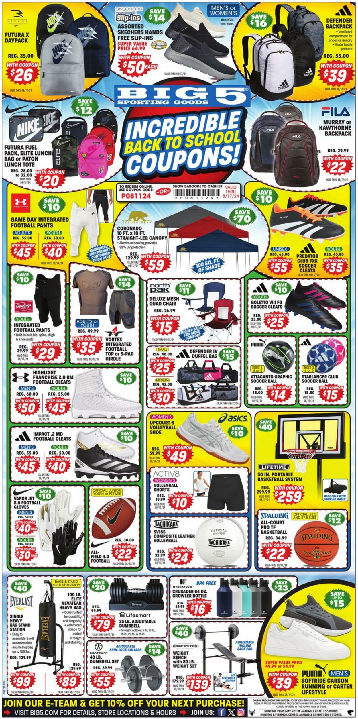 Weekly ad Big  5 08/11/2024 - 08/17/2024