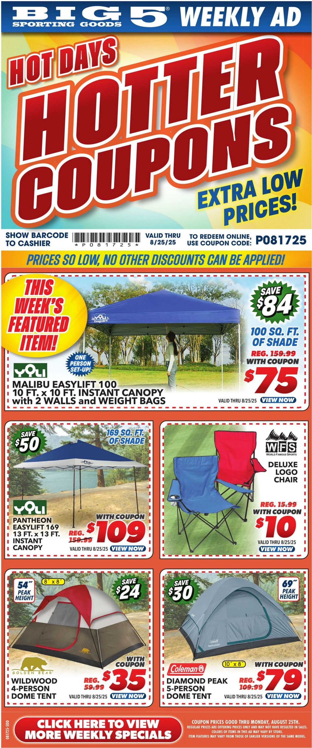 Weekly ad Big  5 08/17/2025 - 08/25/2025