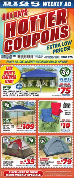 Weekly ad Big  5 08/17/2025 - 08/25/2025