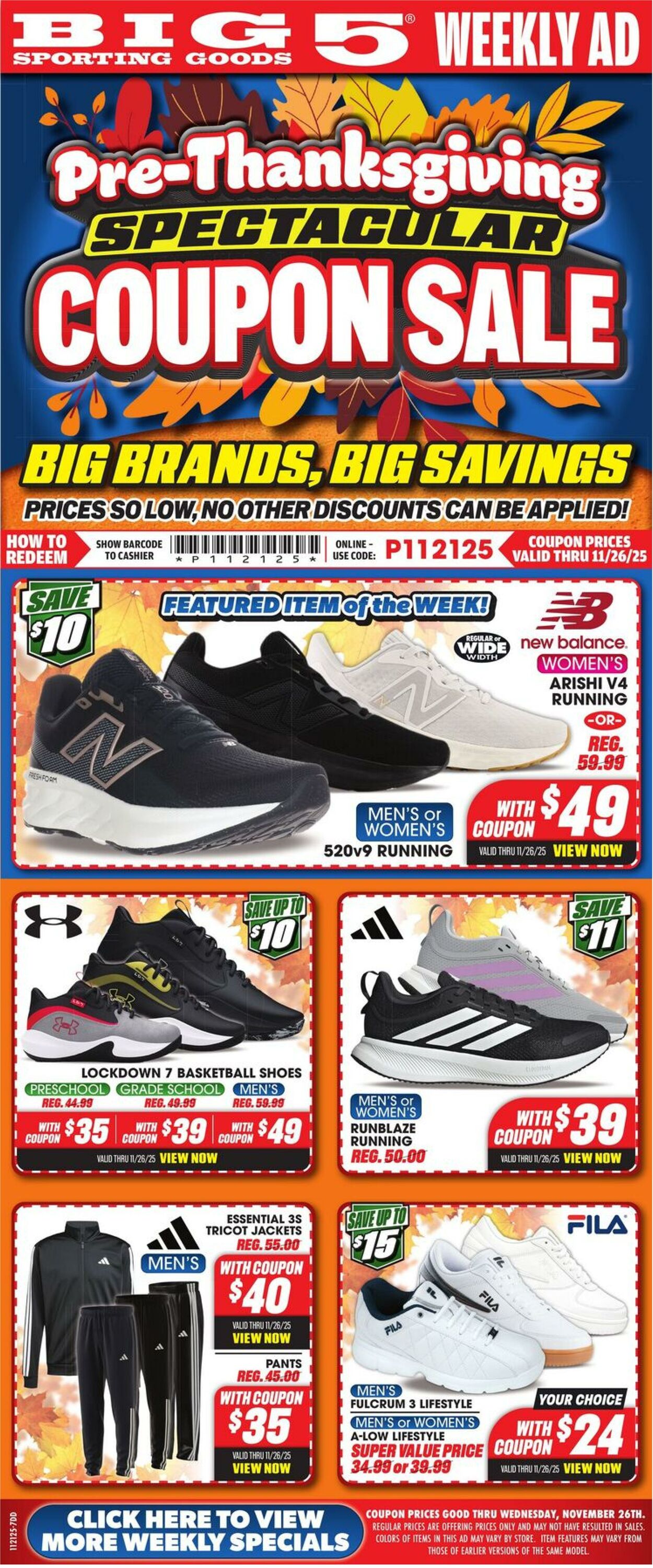 Weekly ad Big  5 11/21/2025 - 11/26/2025