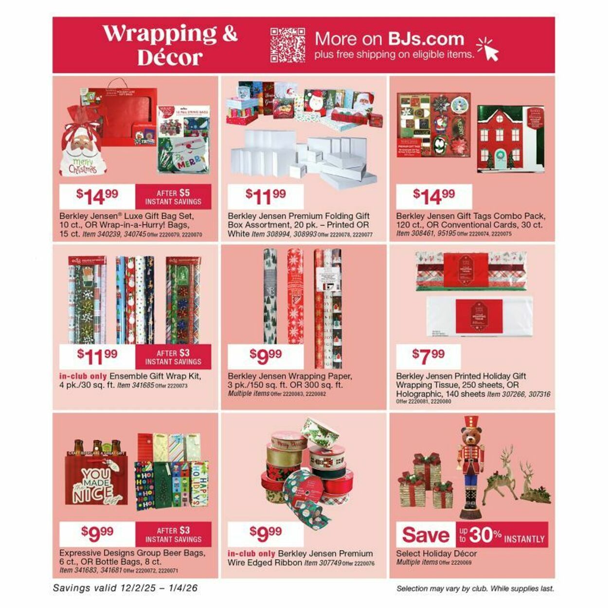 Weekly ad BJ's 12/12/2025 - 12/26/2025