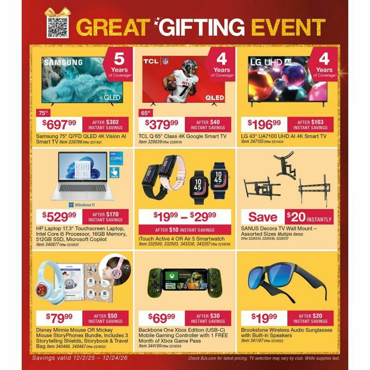 Weekly ad BJ's 12/12/2025 - 12/26/2025