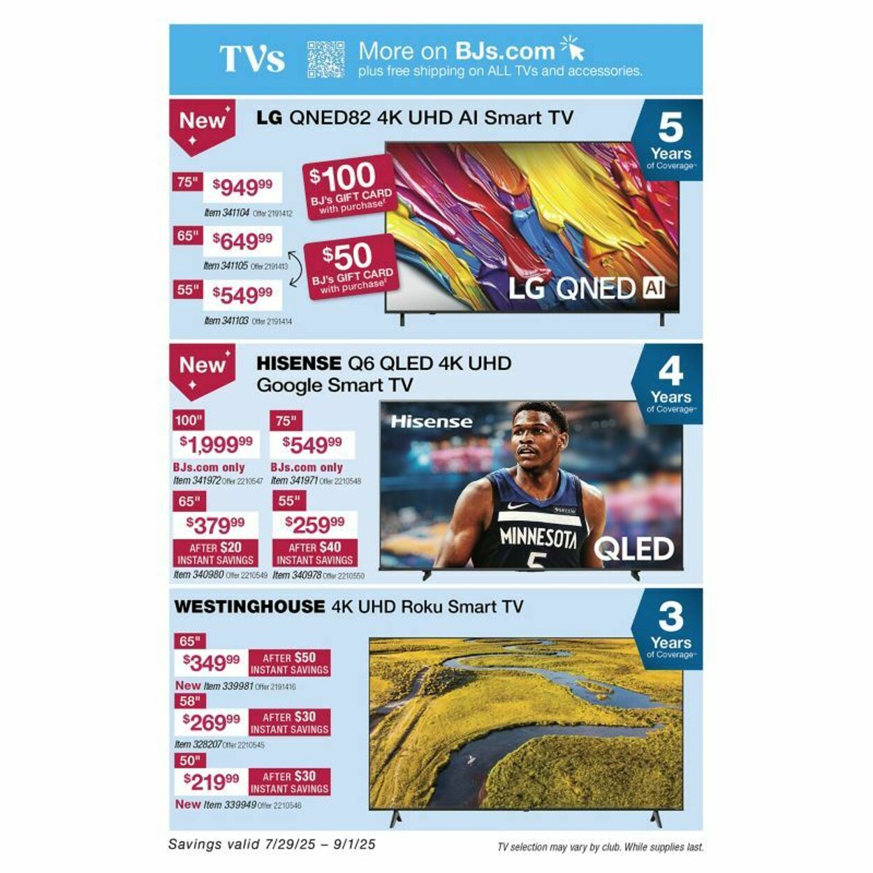 Weekly ad BJ's 08/18/2025 - 09/01/2025