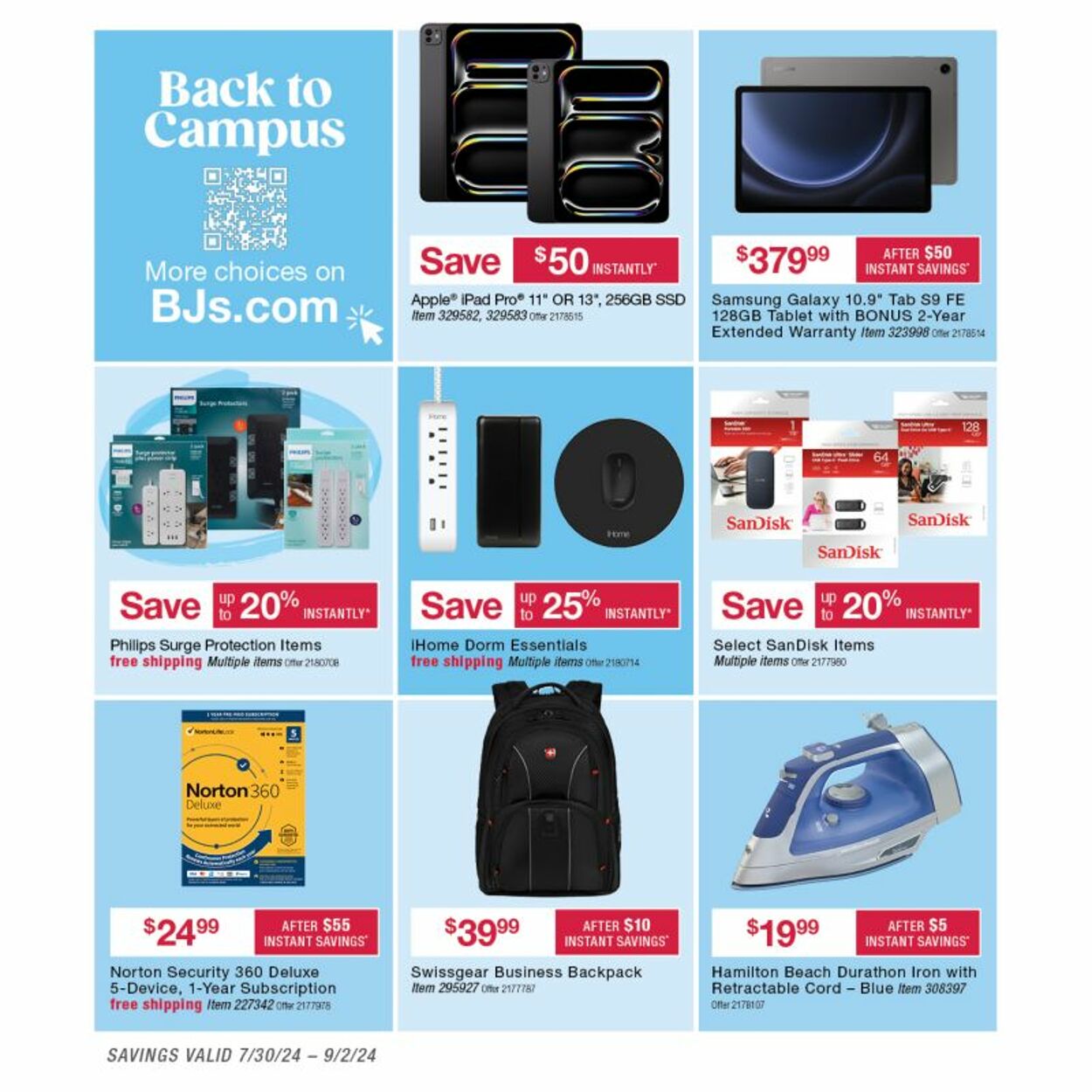 Weekly ad BJ's 07/30/2024 - 09/02/2024