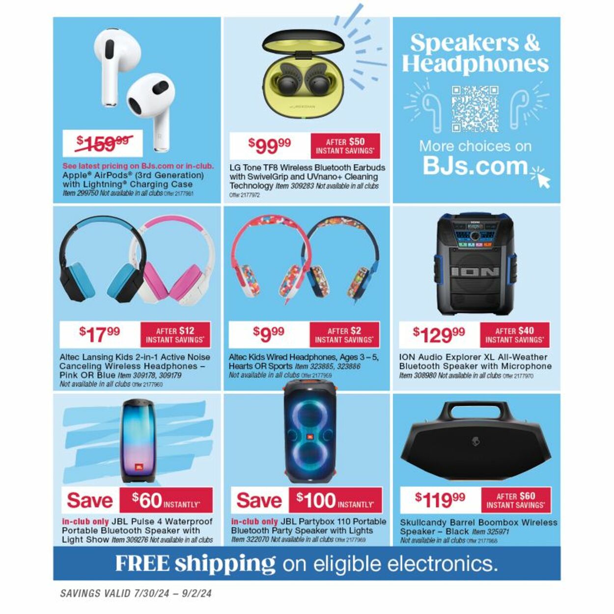 Weekly ad BJ's 07/30/2024 - 09/02/2024