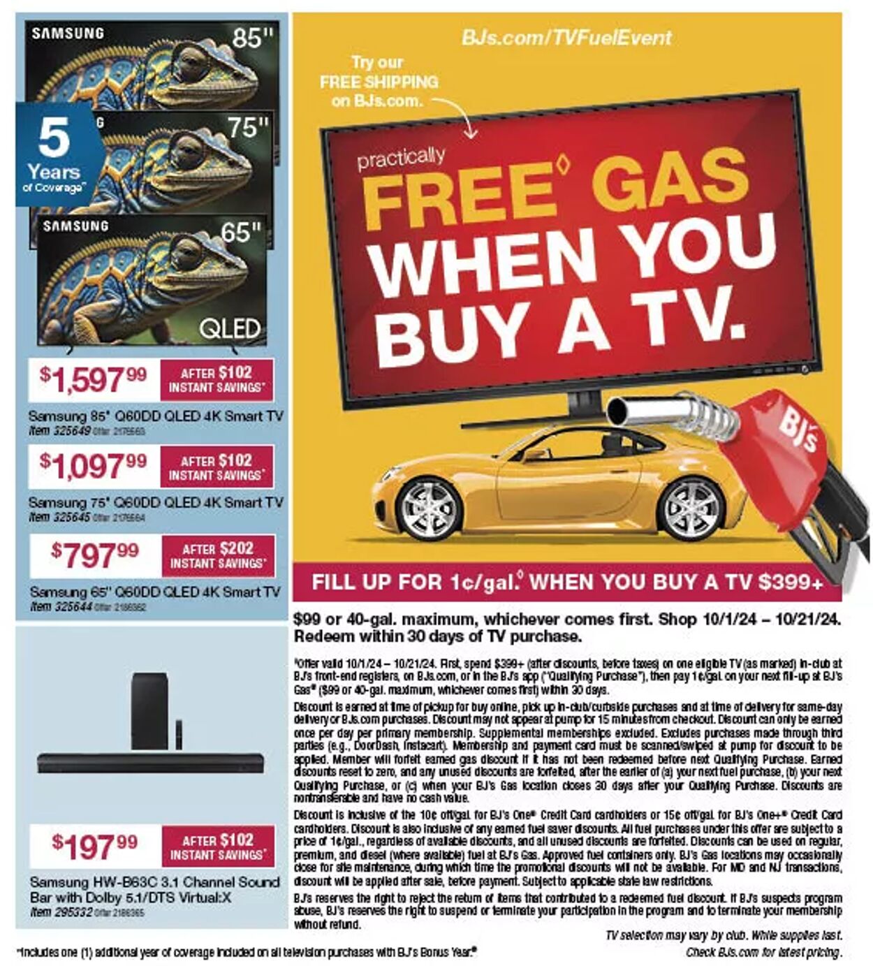 Weekly ad BJ's 10/02/2024 - 11/03/2024