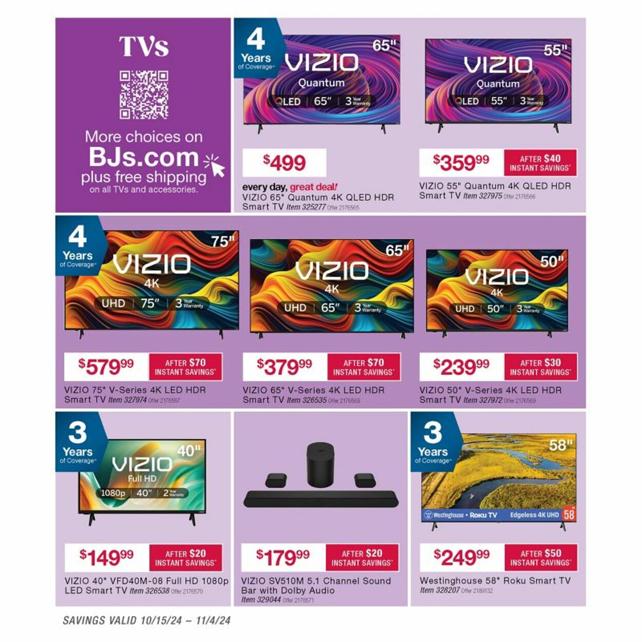 Weekly ad BJ's 10/15/2024 - 11/17/2024