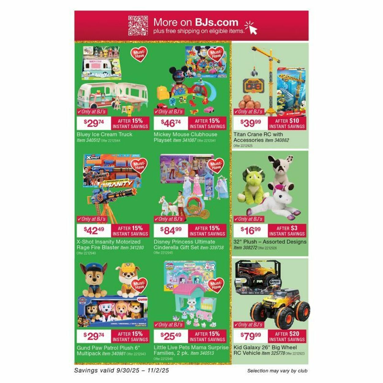 Weekly ad BJ's 10/02/2025 - 10/16/2025