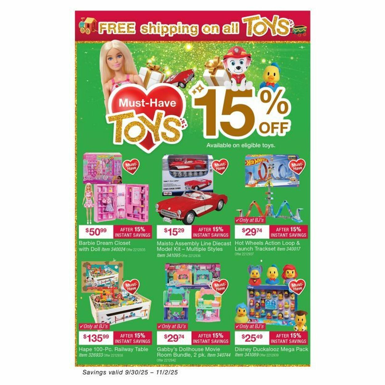 Weekly ad BJ's 10/02/2025 - 10/16/2025