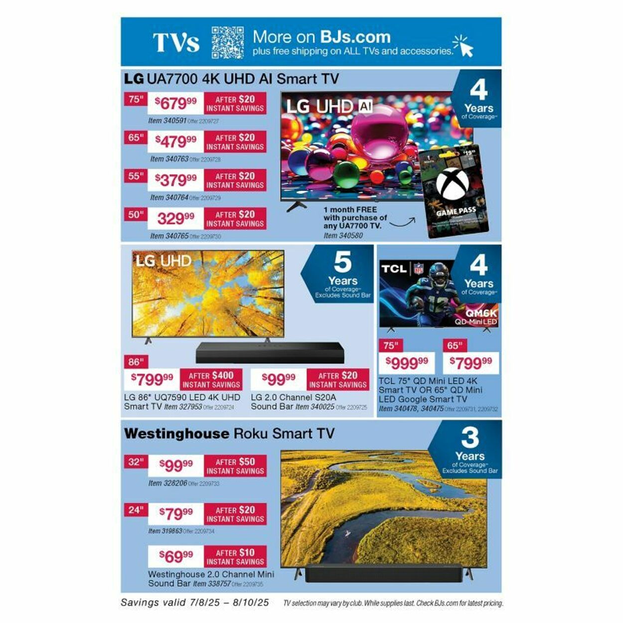 Weekly ad BJ's 07/28/2025 - 08/04/2025