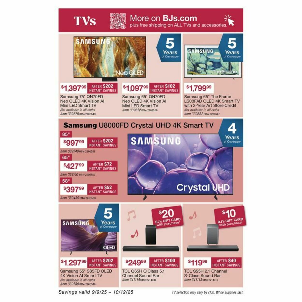 Weekly ad BJ's 09/22/2025 - 10/06/2025
