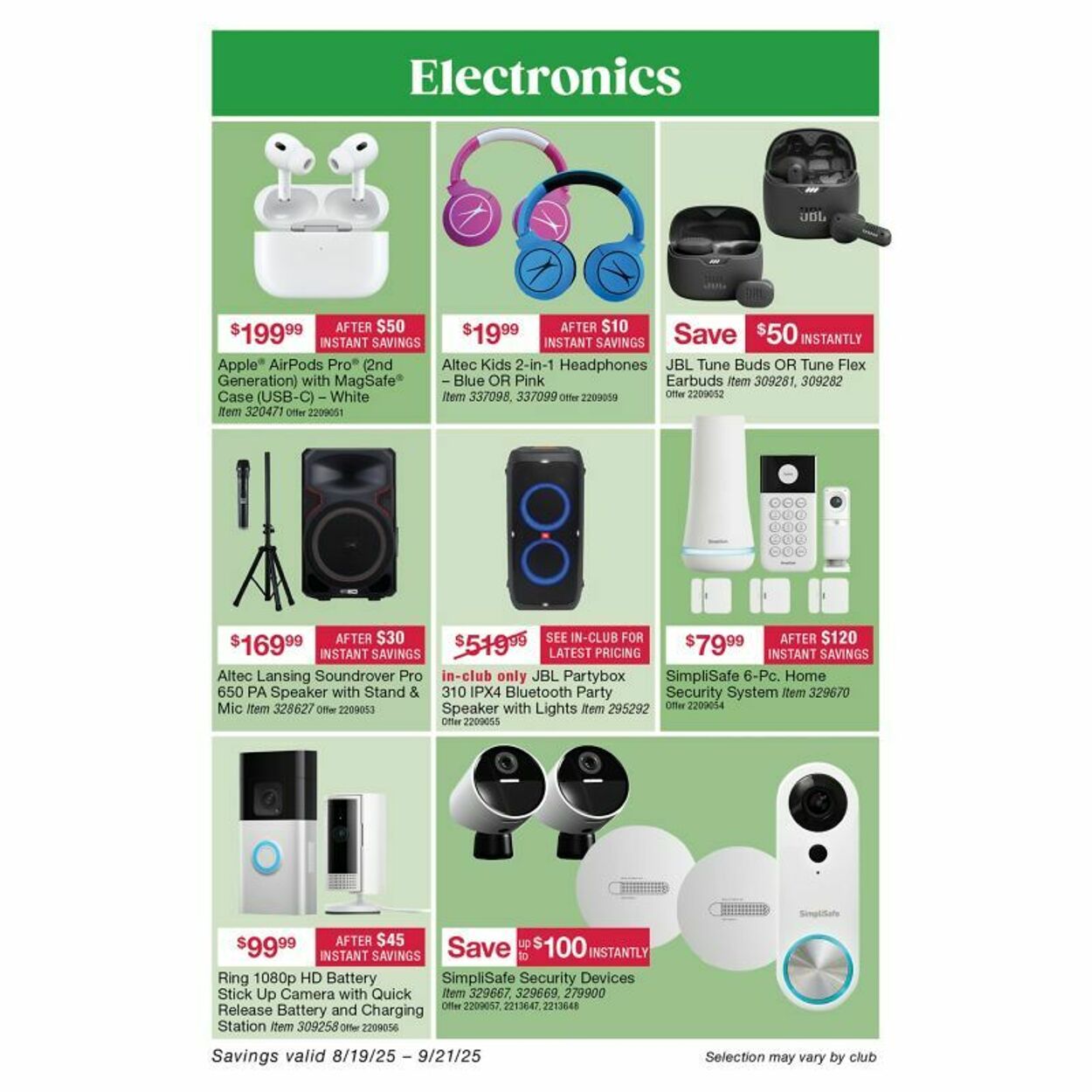 Weekly ad BJ's 08/25/2025 - 09/01/2025