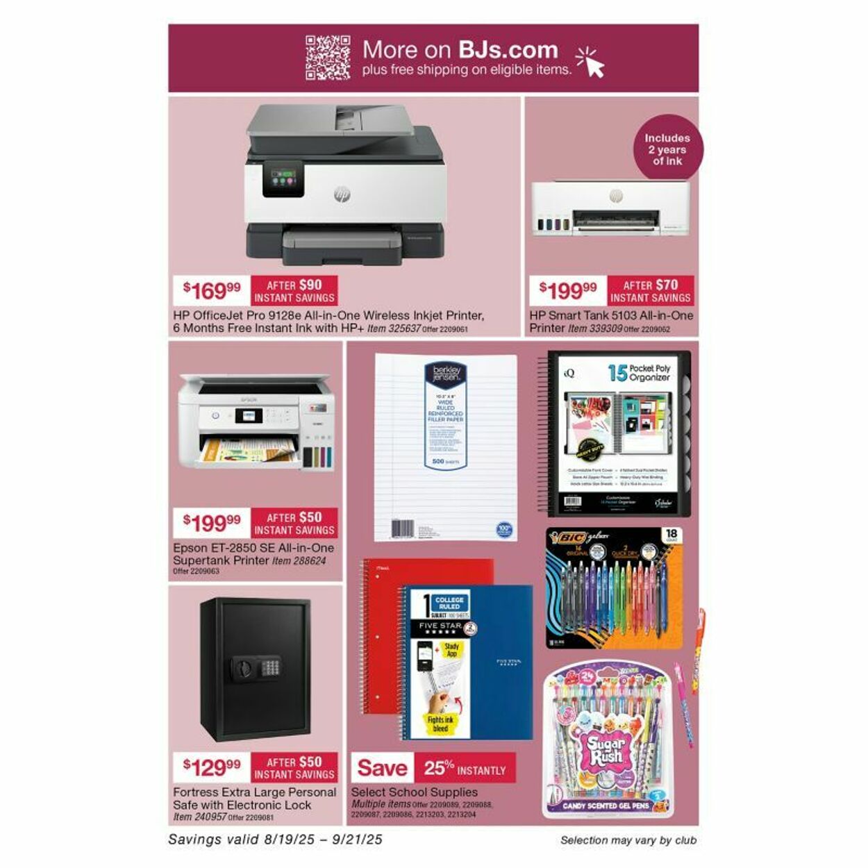 Weekly ad BJ's 08/25/2025 - 09/01/2025