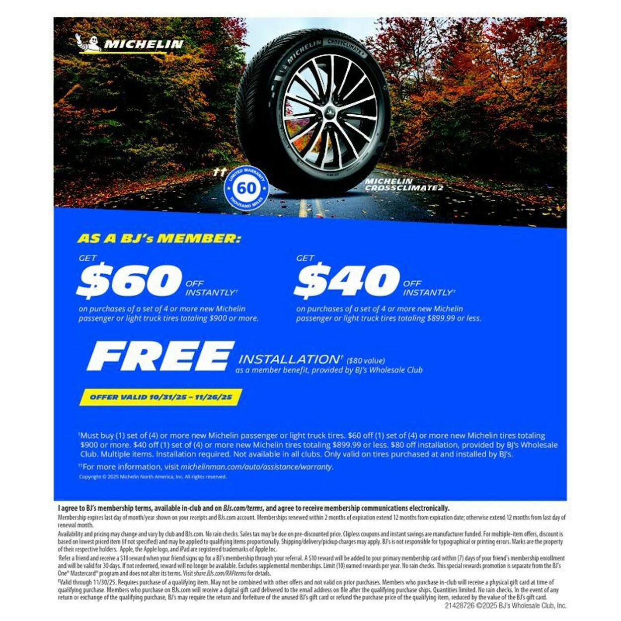 Weekly ad BJ's 11/13/2025 - 11/27/2025