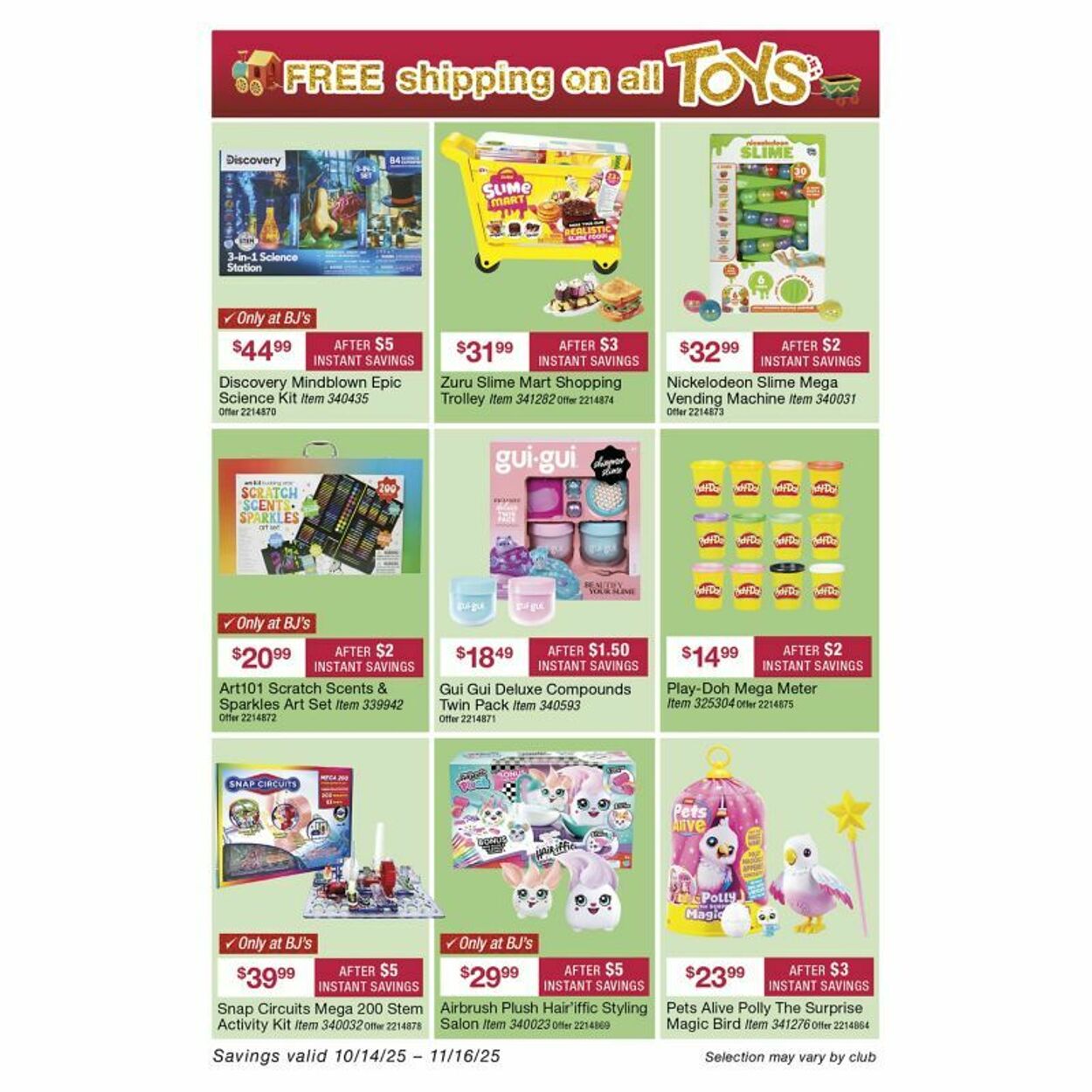 Weekly ad BJ's 10/16/2025 - 10/30/2025