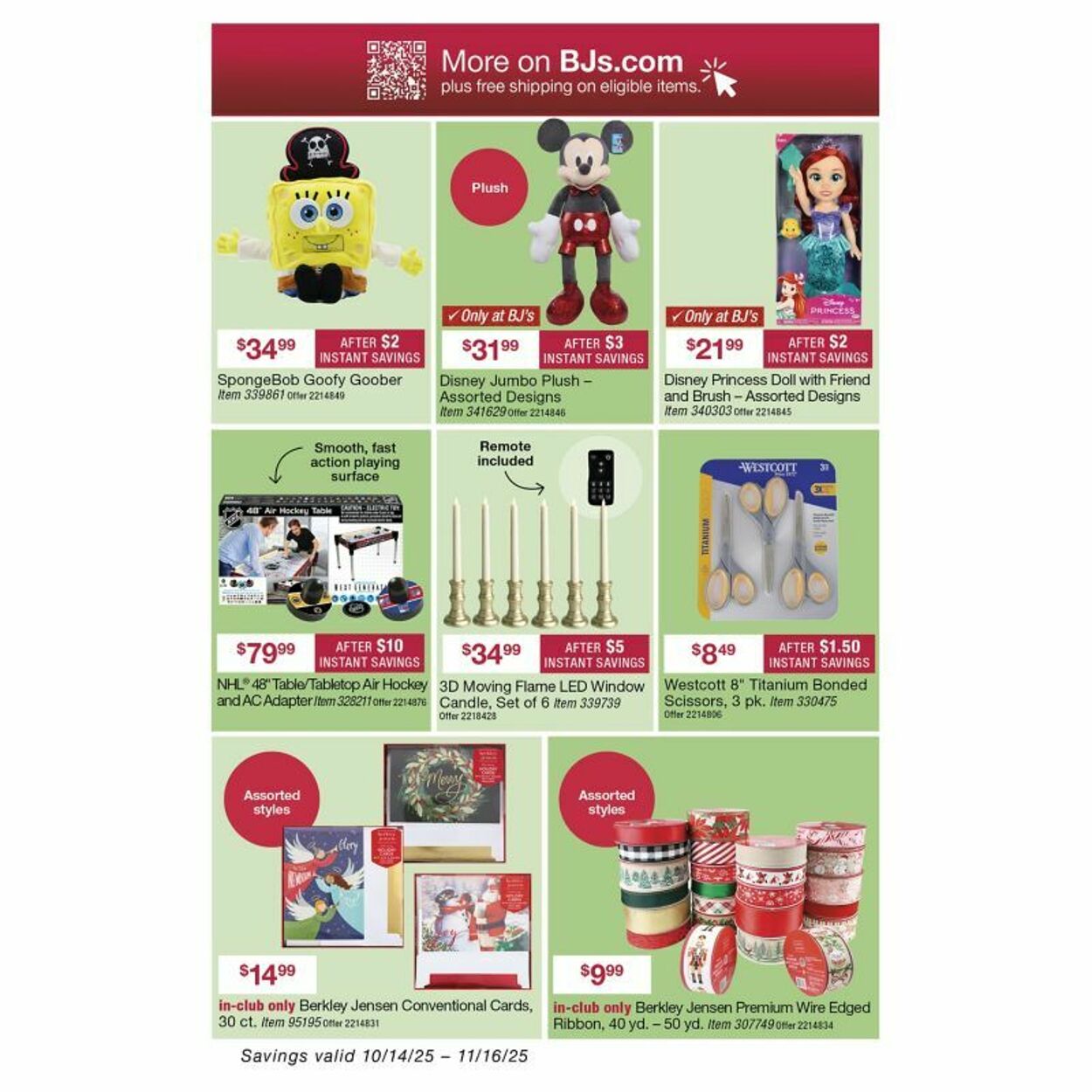 Weekly ad BJ's 10/16/2025 - 10/30/2025