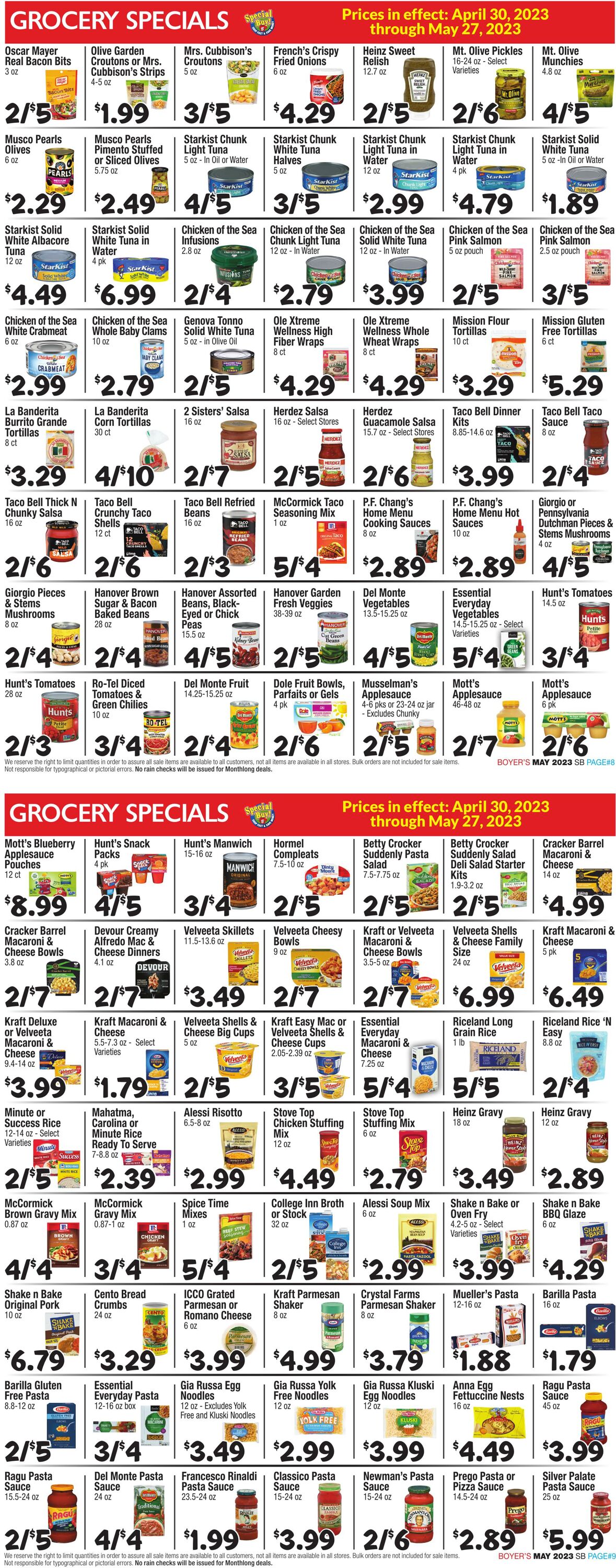 Weekly ad Boyer's 04/30/2023 - 05/27/2023