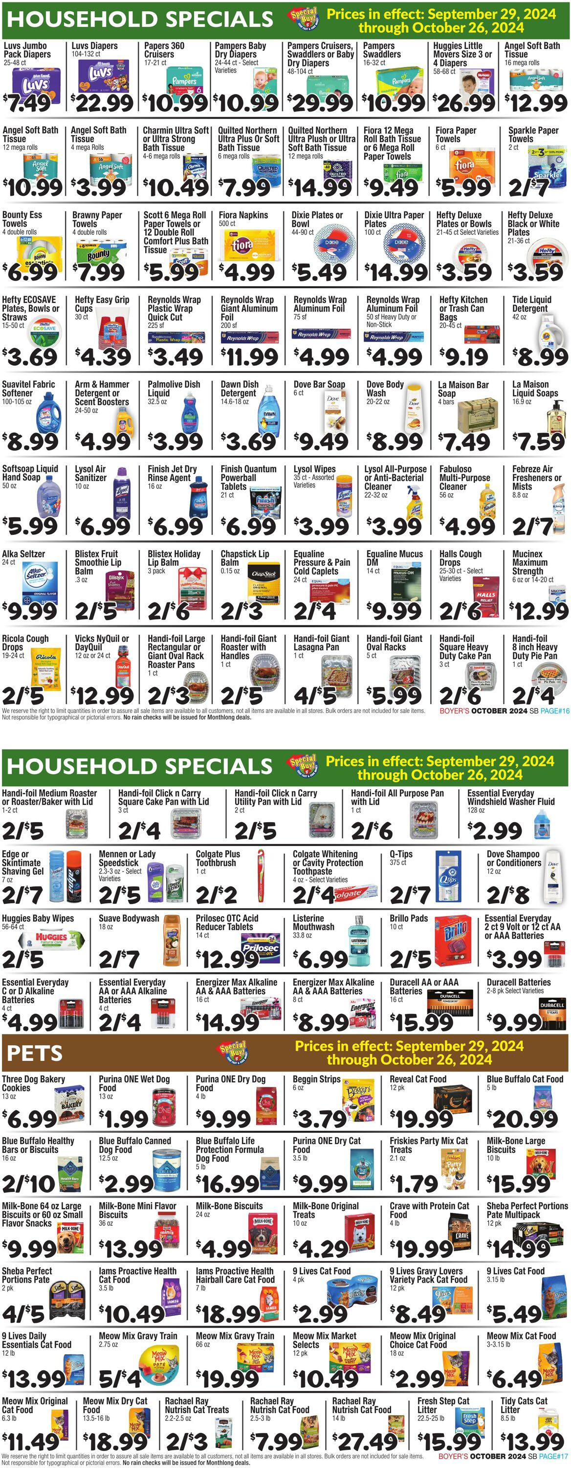 Weekly ad Boyer's 09/29/2024 - 10/26/2024