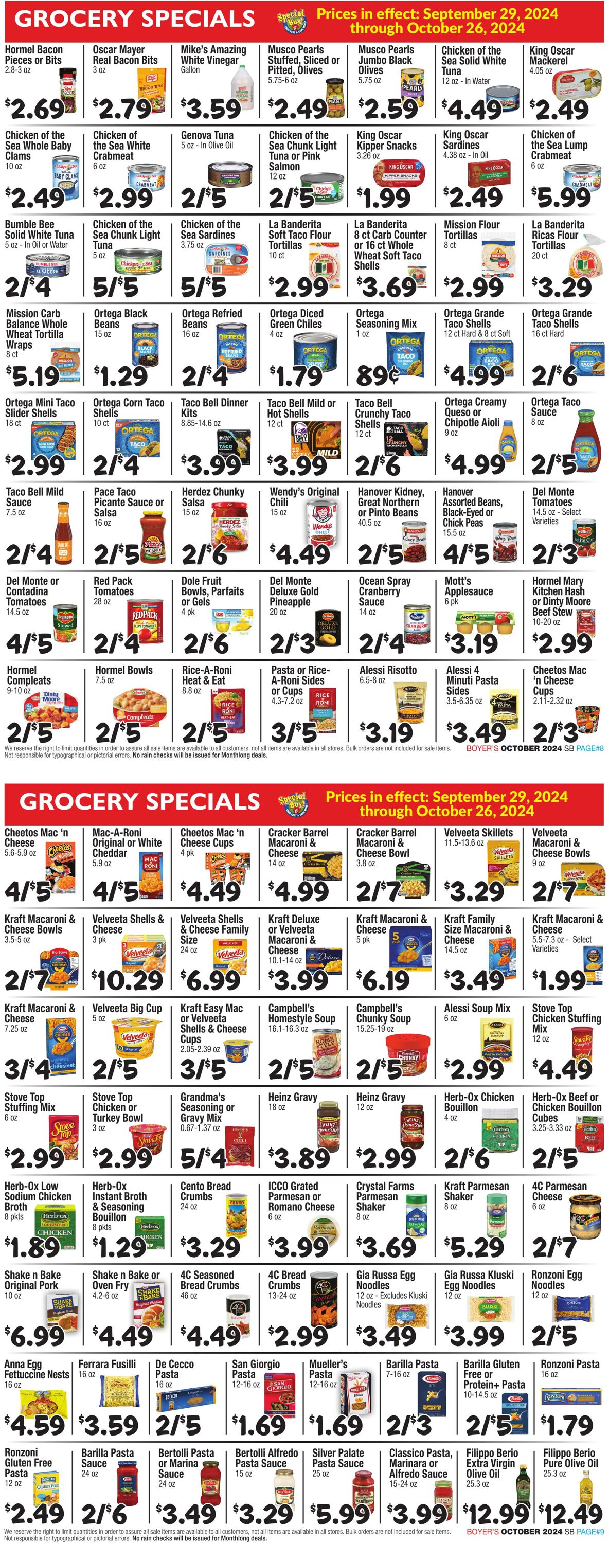 Weekly ad Boyer's 09/29/2024 - 10/26/2024