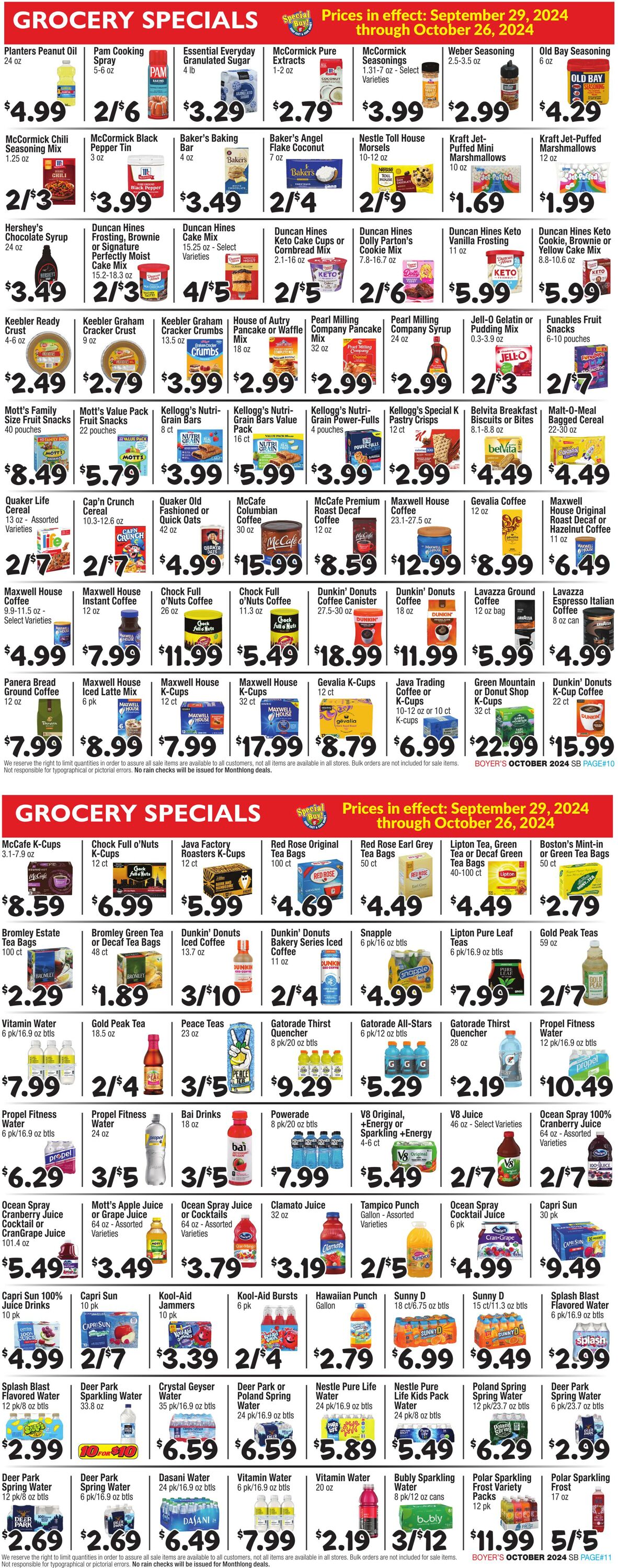 Weekly ad Boyer's 09/29/2024 - 10/26/2024