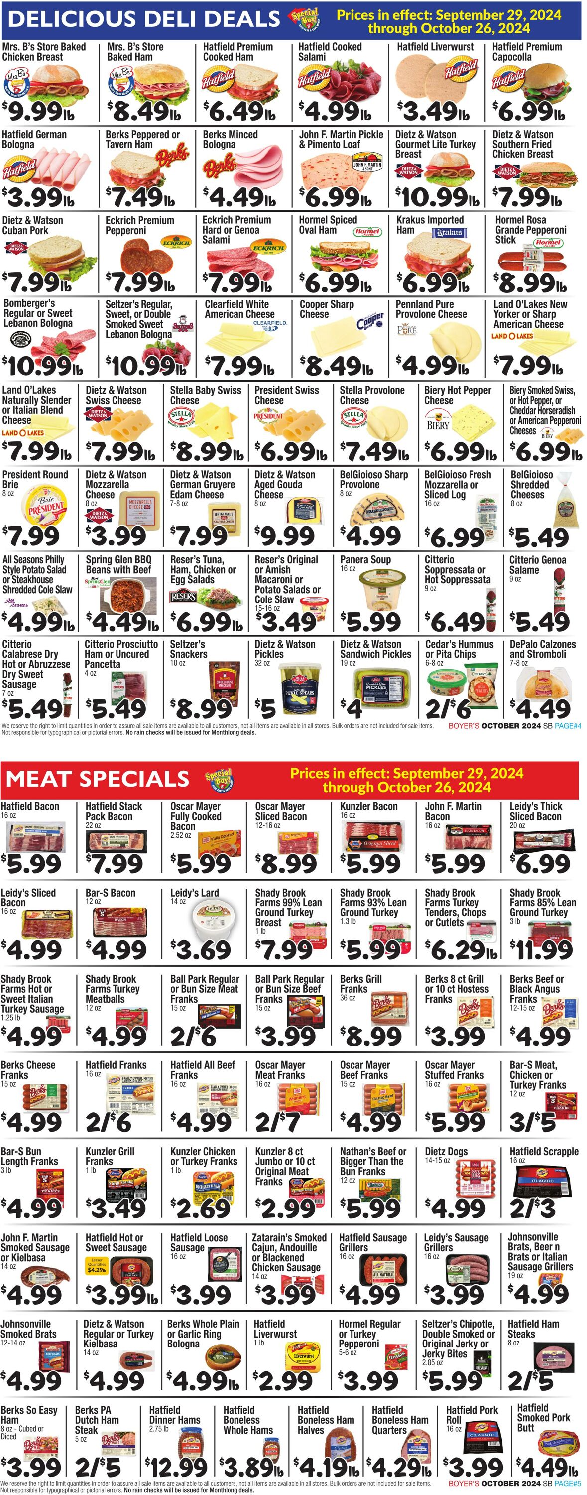 Weekly ad Boyer's 09/29/2024 - 10/26/2024