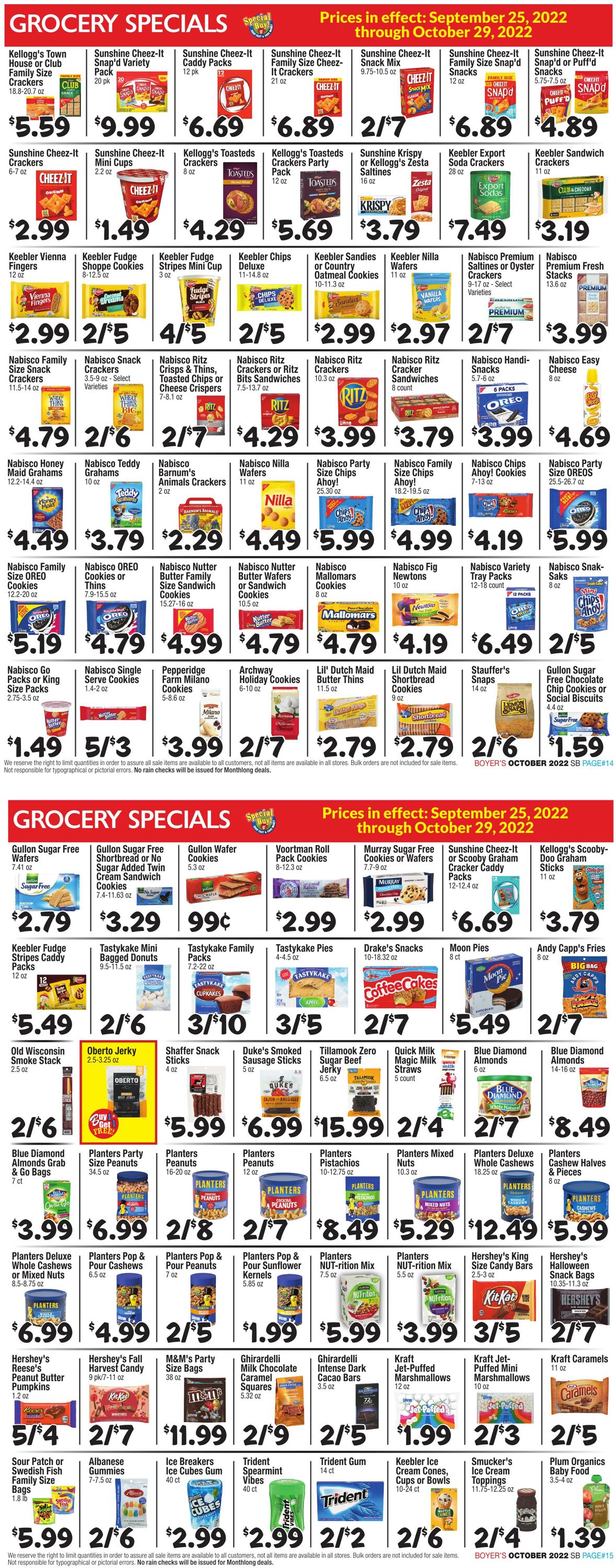 Weekly ad Boyer's 09/25/2022 - 10/29/2022