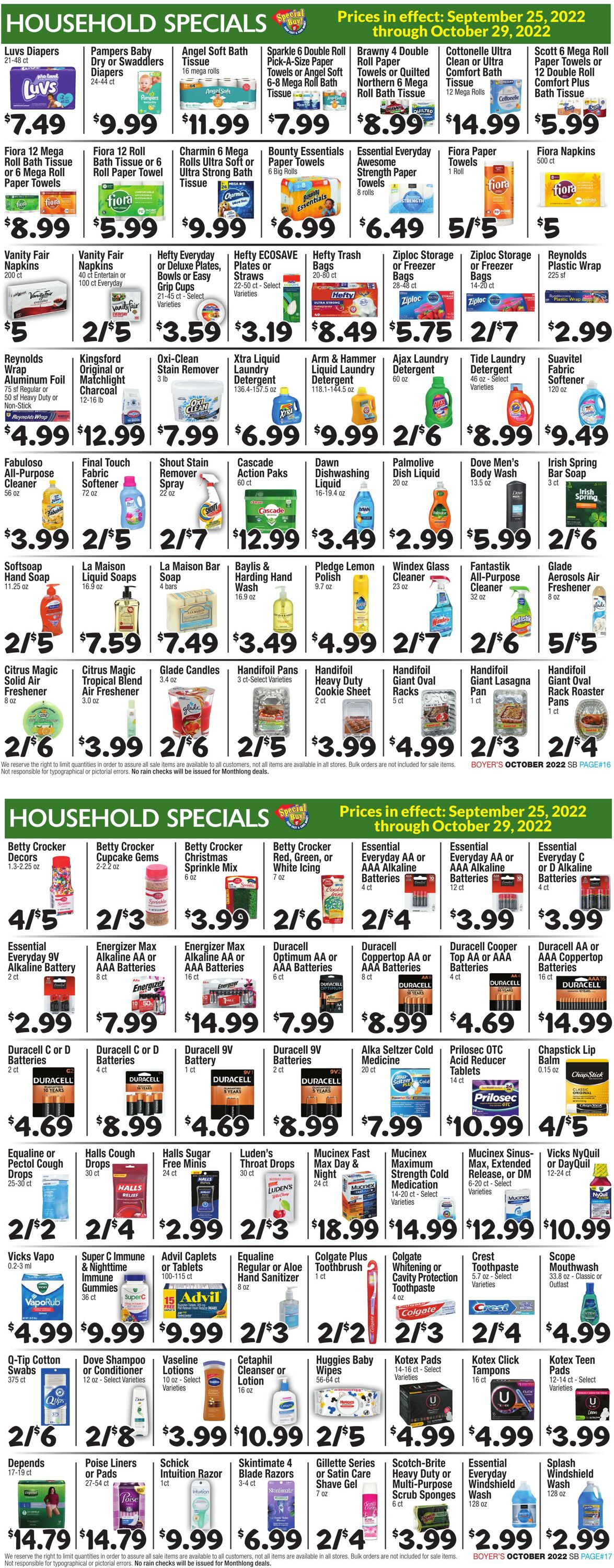 Weekly ad Boyer's 09/25/2022 - 10/29/2022