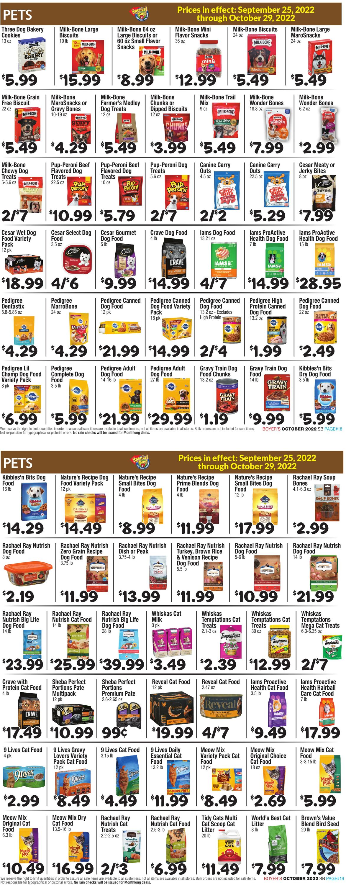 Weekly ad Boyer's 09/25/2022 - 10/29/2022