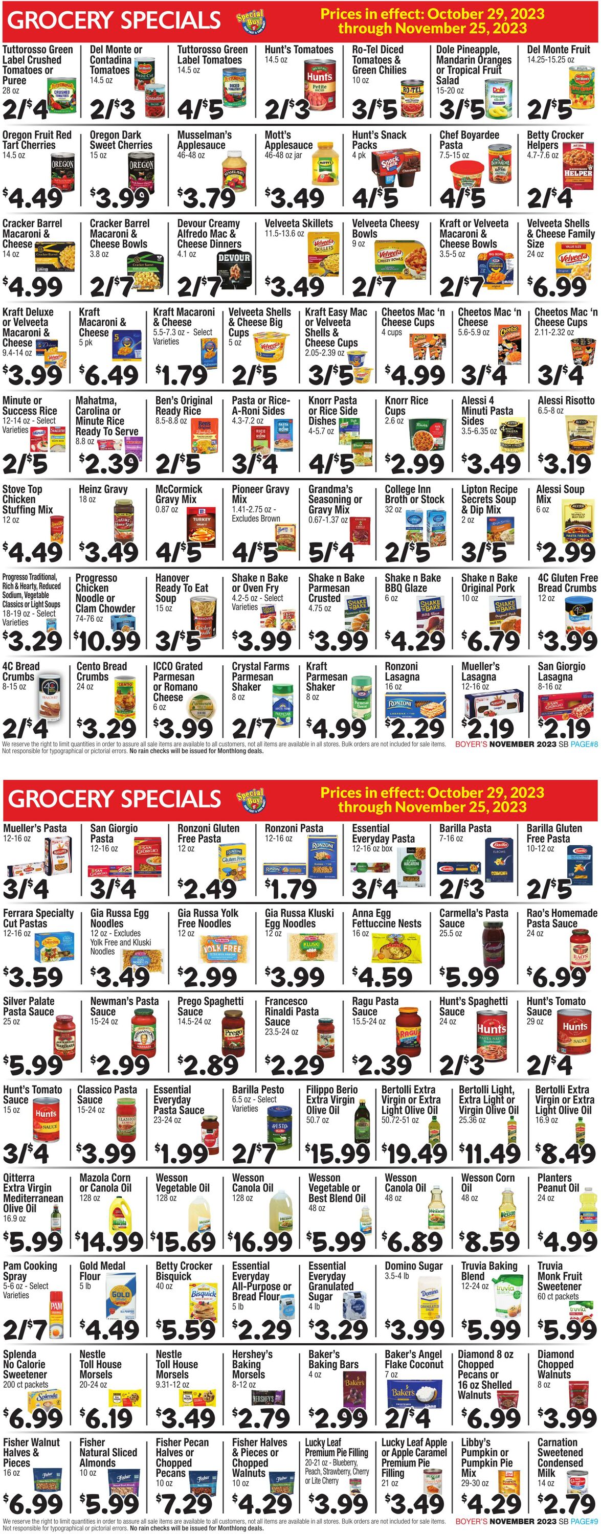 Weekly ad Boyer's 10/29/2023 - 11/24/2023