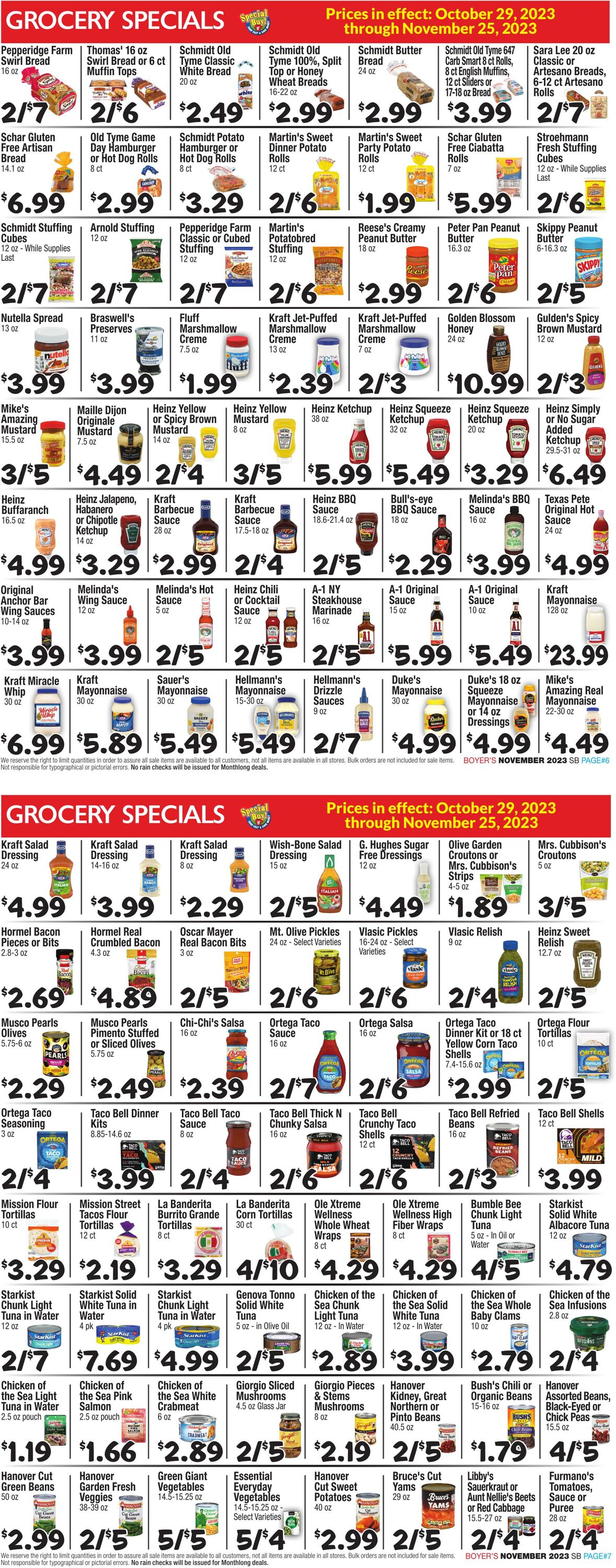 Weekly ad Boyer's 10/29/2023 - 11/24/2023