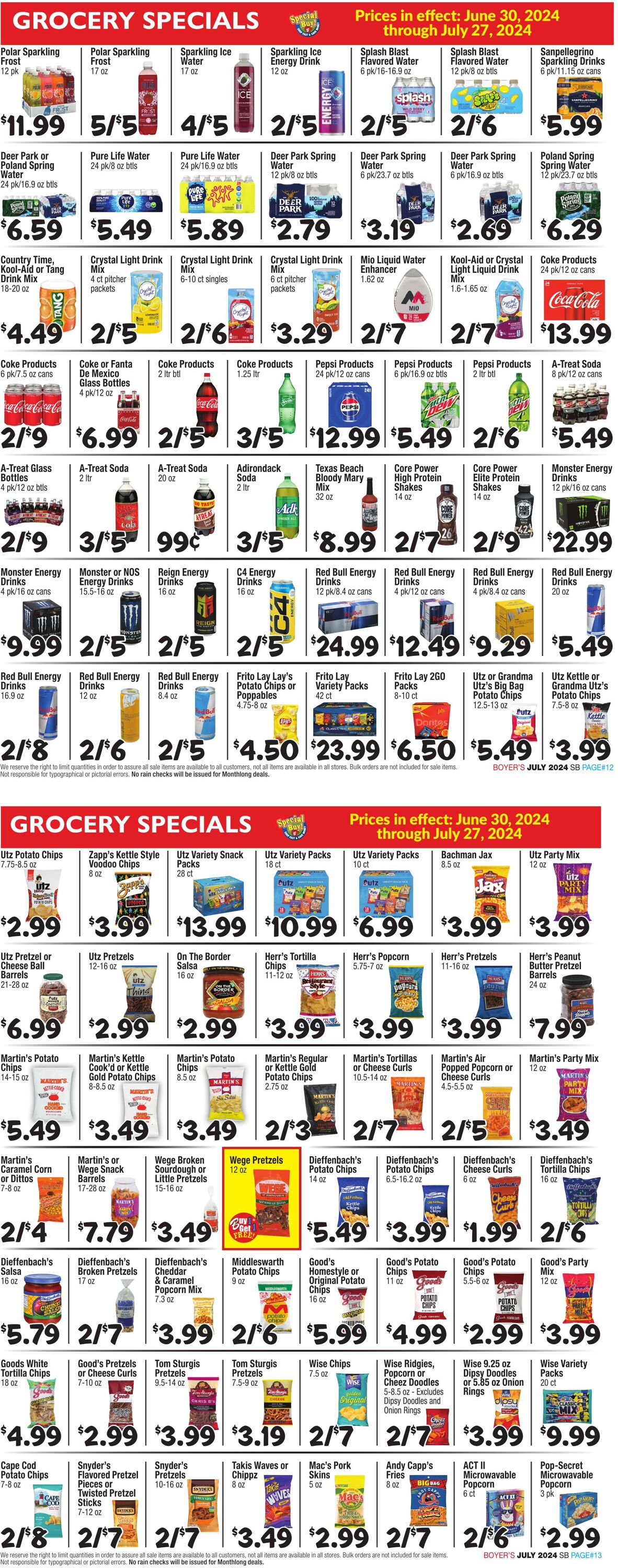 Weekly ad Boyer's 06/30/2024 - 07/27/2024