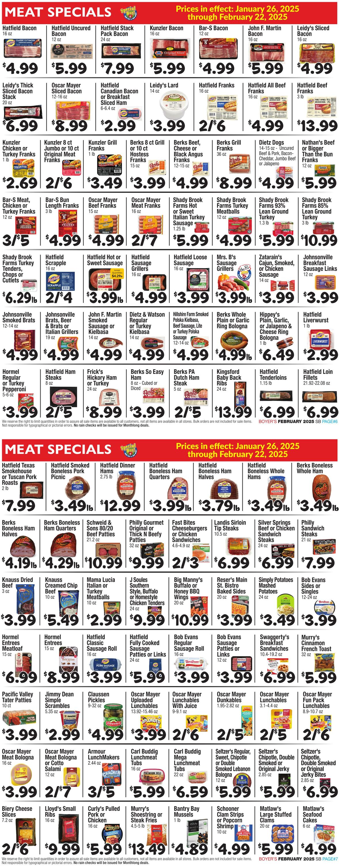 Weekly ad Boyer's 01/26/2025 - 02/22/2025