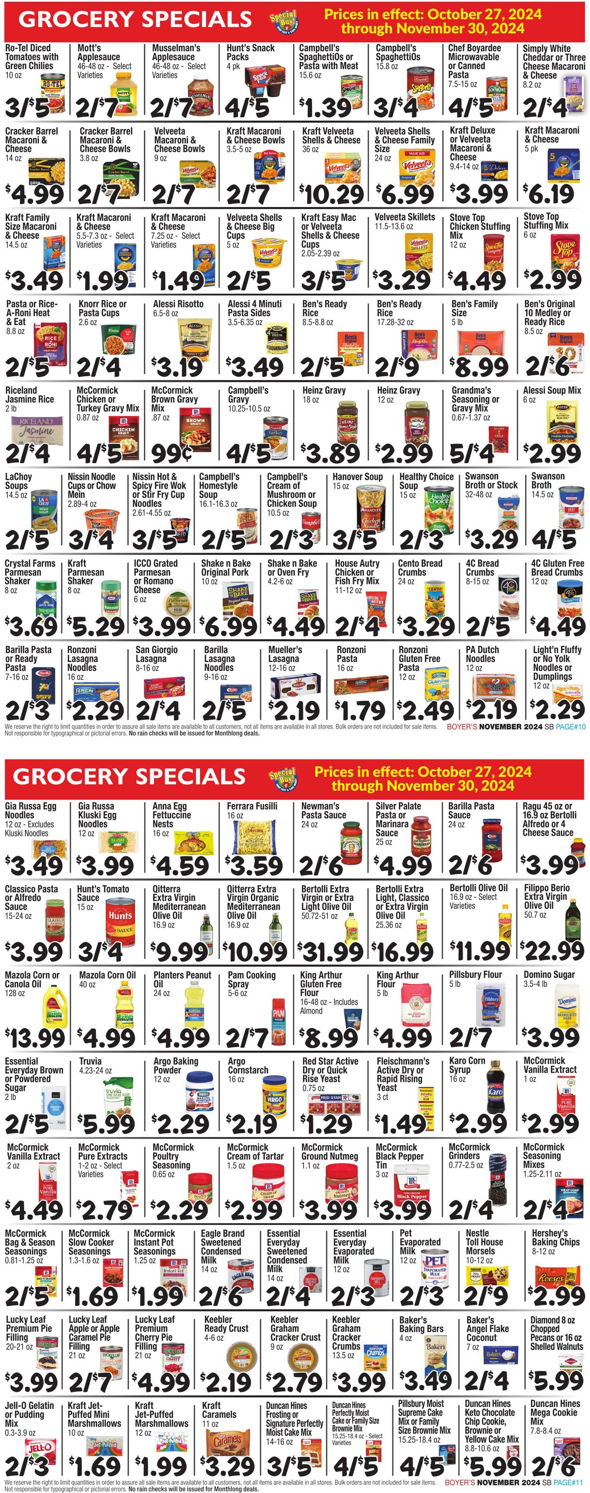 Weekly ad Boyer's 10/27/2024 - 11/29/2024