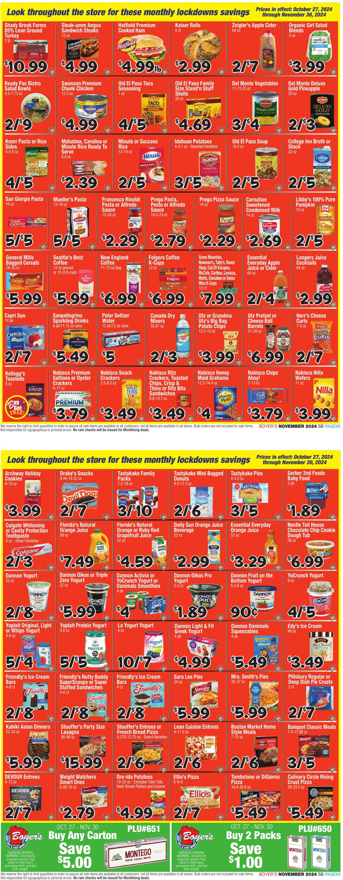 Weekly ad Boyer's 10/27/2024 - 11/29/2024