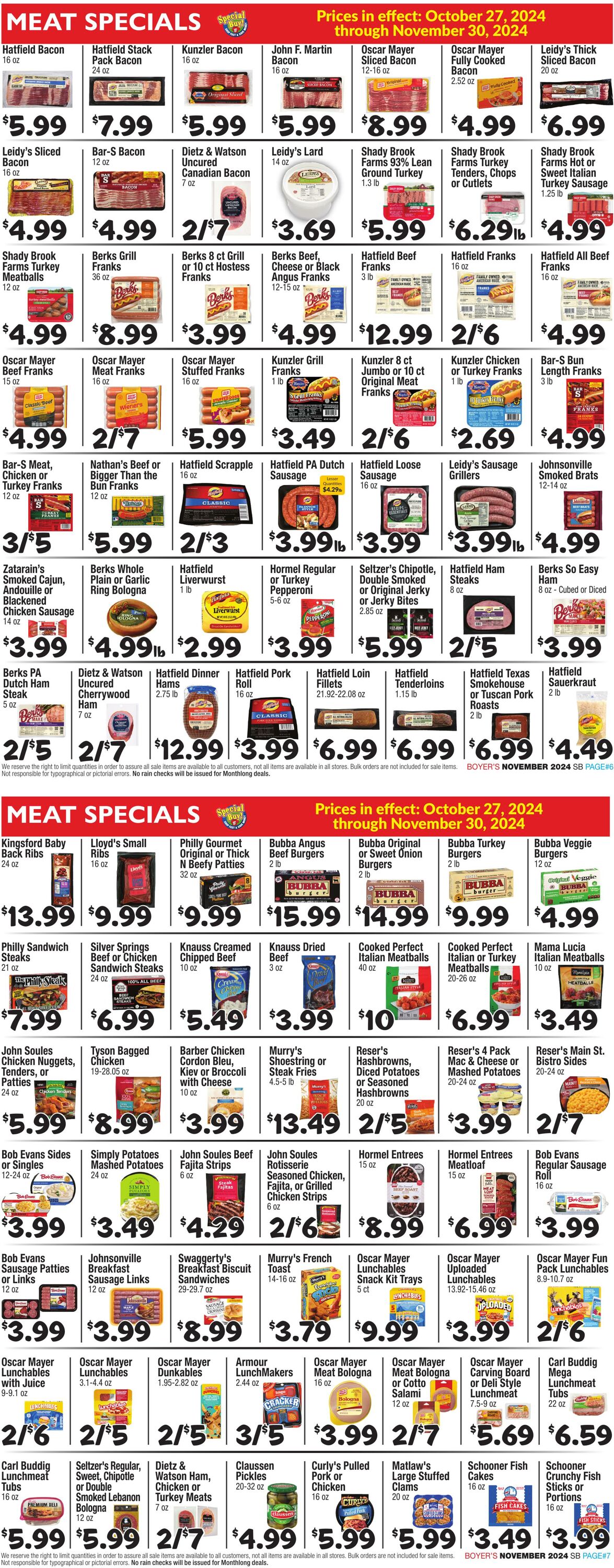 Weekly ad Boyer's 10/27/2024 - 11/29/2024