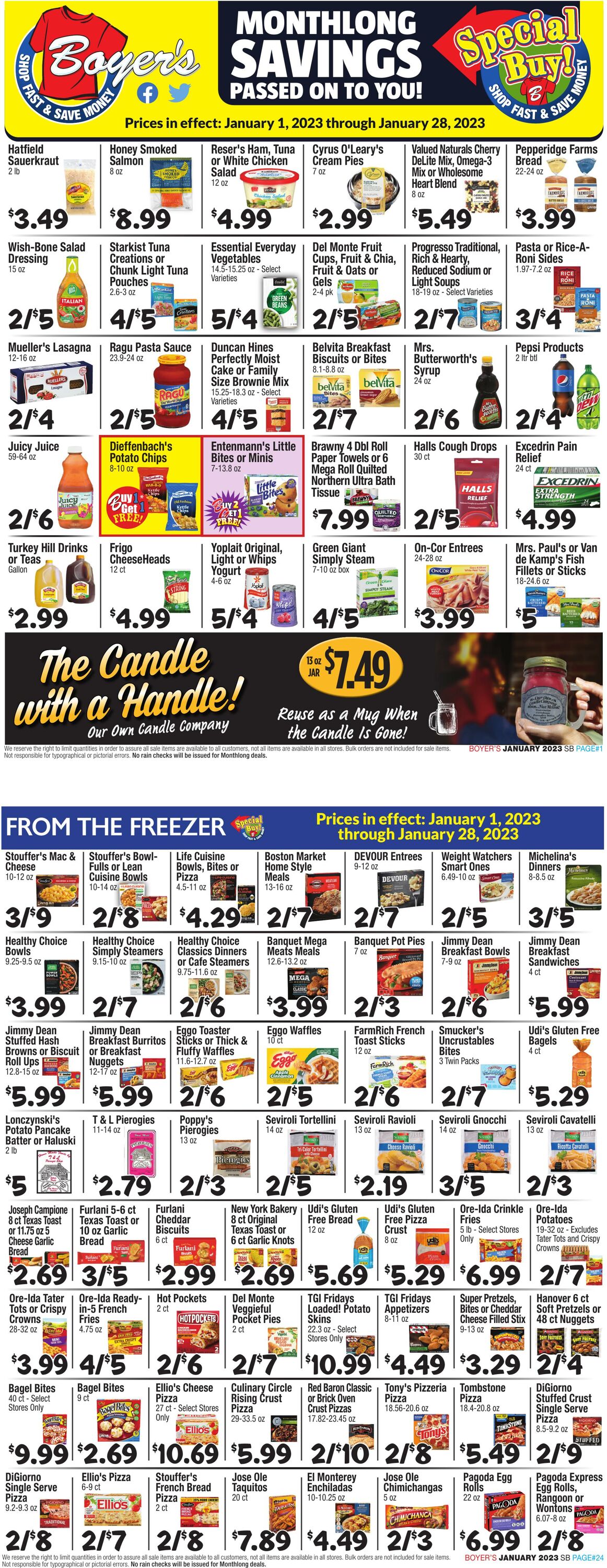 Weekly ad Boyer's 01/01/2023-01/28/2023