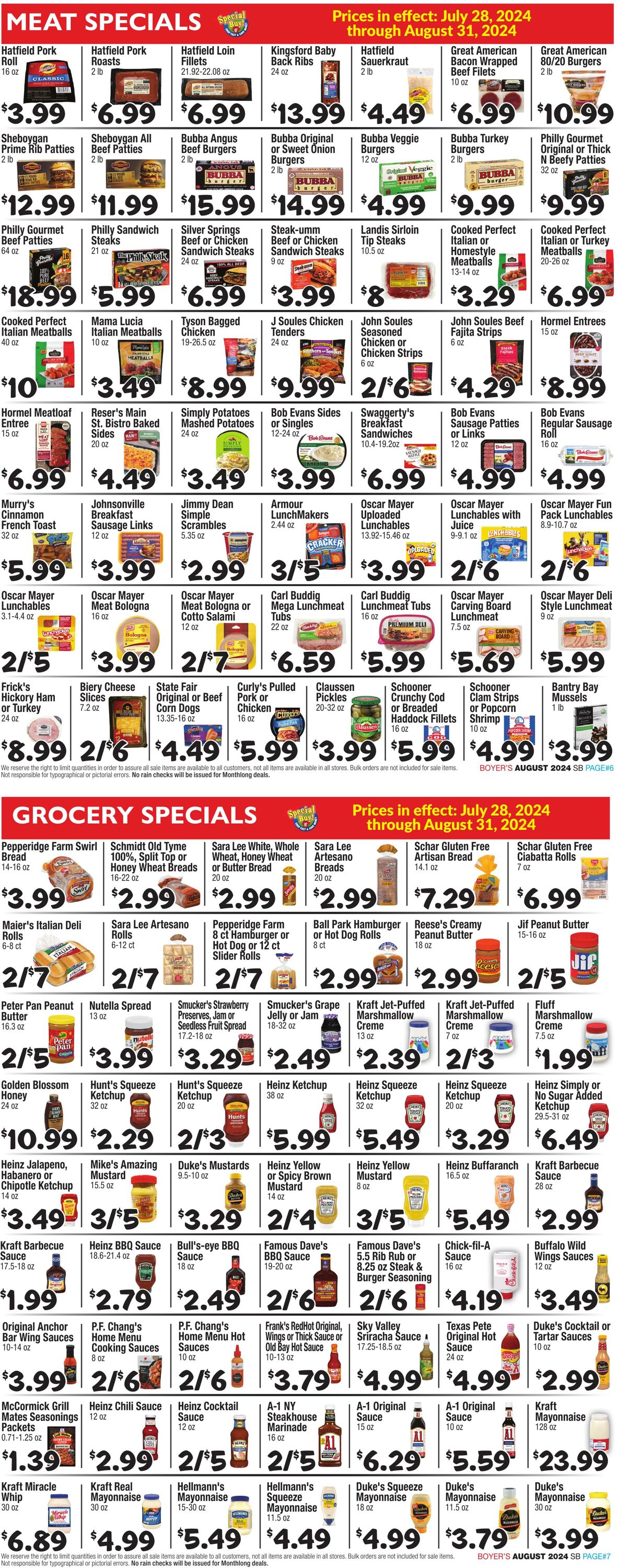 Weekly ad Boyer's 07/28/2024 - 08/31/2024