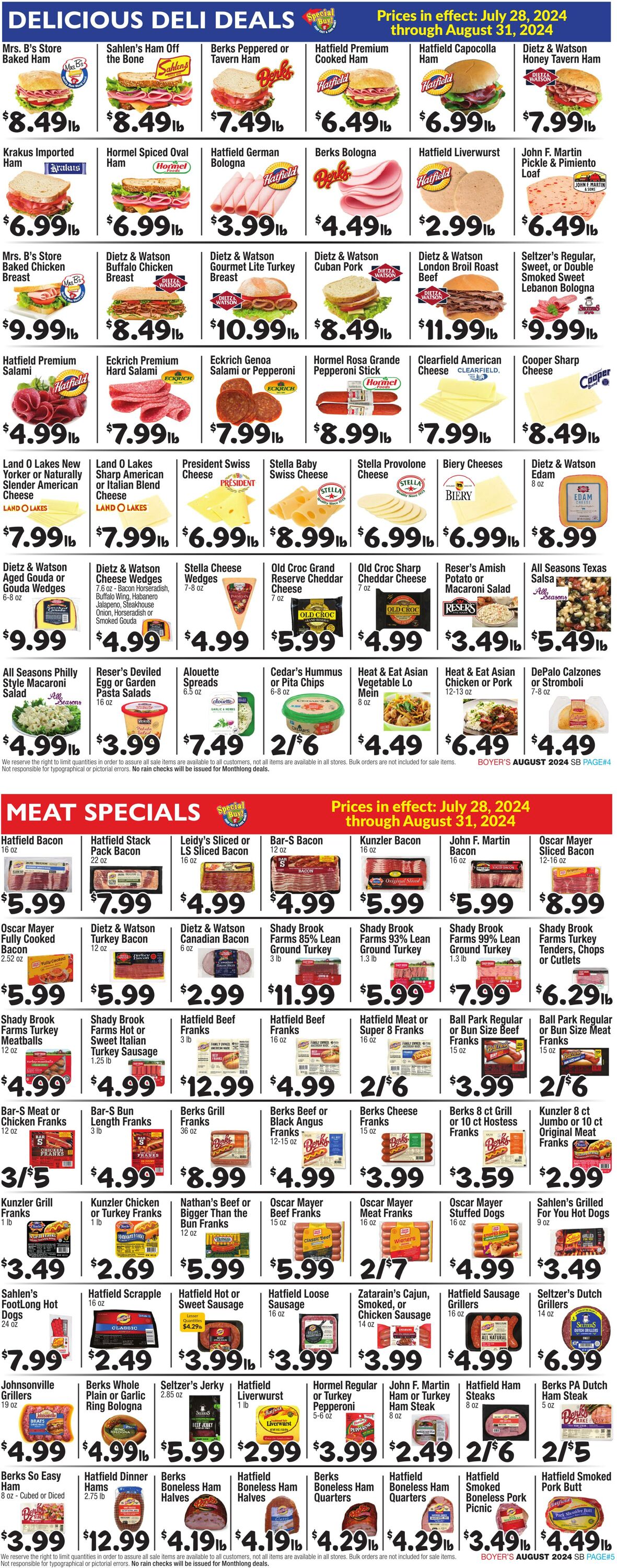 Weekly ad Boyer's 07/28/2024 - 08/31/2024