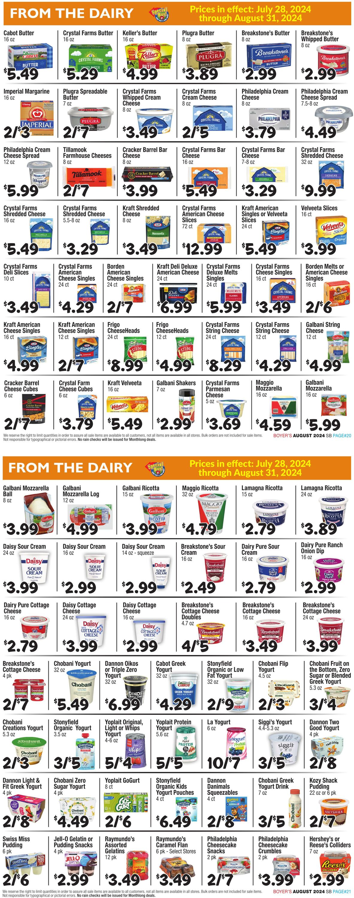 Weekly ad Boyer's 07/28/2024 - 08/31/2024